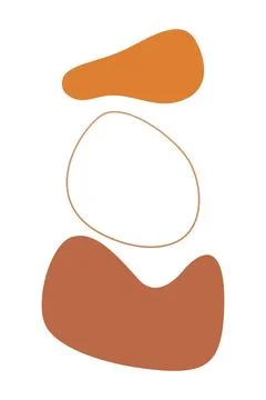 Boho home decor elements in modern abstract boho style Stock Photos