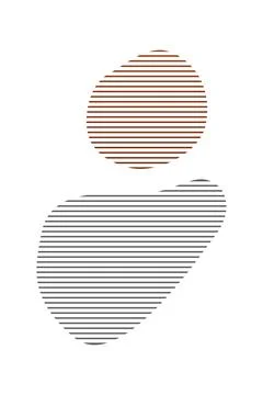 Boho home decor elements in modern abstract boho style Stock Photos