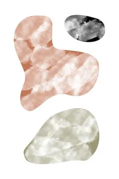 Boho home decor elements in modern abstract boho style Stock Photos