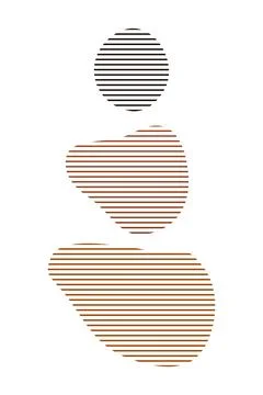 Boho home decor elements in modern abstract boho style Stock Photos