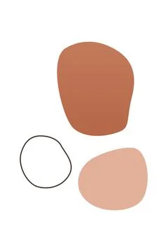 Boho home decor elements in modern abstract boho style Stock Photos