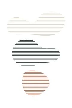 Boho home decor elements in modern abstract boho style Foto stock