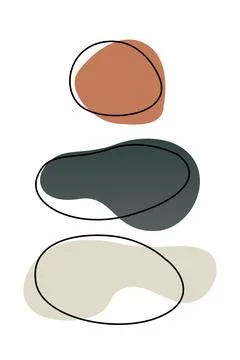 Boho home decor elements in modern abstract boho style Stock Photos