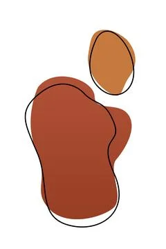 Boho home decor elements in modern abstract boho style Stock Photos