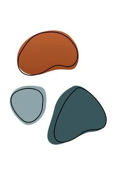 Boho home decor elements in modern abstract boho style Foto stock