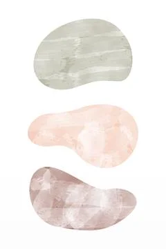 Boho home decor elements in modern abstract boho style Stock Photos