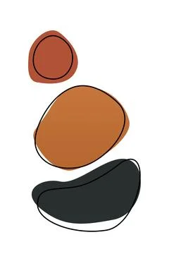 Boho home decor elements in modern abstract boho style 스톡 사진