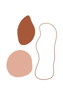 Boho home decor elements in modern abstract boho style Foto stock