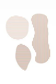 Boho home decor elements in modern abstract boho style Stock Photos