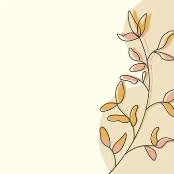 Boho minimalist background template Stock Illustration