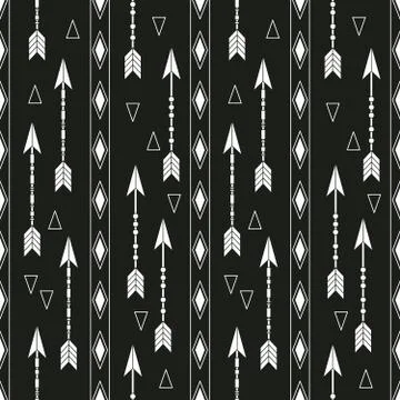 Boho pattern with arrows Stock Illustration