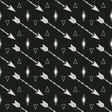 Boho pattern with arrows Stock Illustration