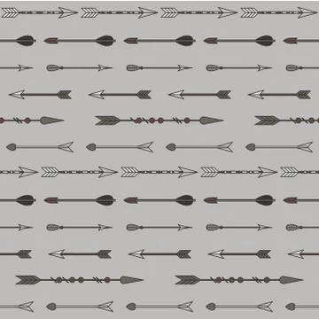 Boho pattern with arrows Stock Illustration