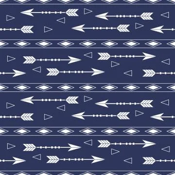 Boho pattern with arrows Stock Illustration