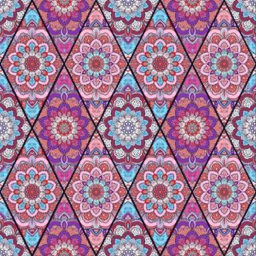 Boho Pattern Flower Mandala Tender Stockillustratie