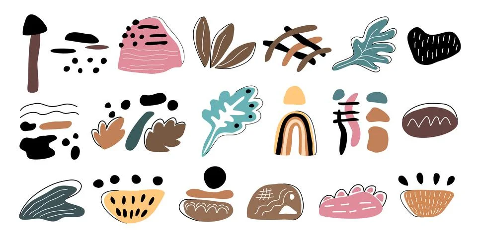 Boho patterns abstract elements  Illustrazione stock