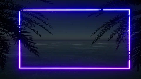 Boho poster. Tropical coconut. Creative neon template. Logo illustration. Exotic 库存影片 127430581