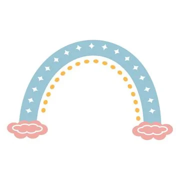 Boho rainbow for children's room, abstract vector illustration Stock Illustration