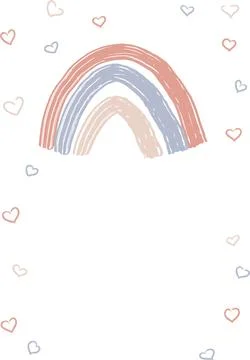 Boho Rainbow Invitation Background Stock Illustration