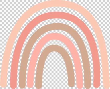 Boho Rainbow – Soft Beige, Earthy Brown &amp; Blush Pink Illustrazione stock