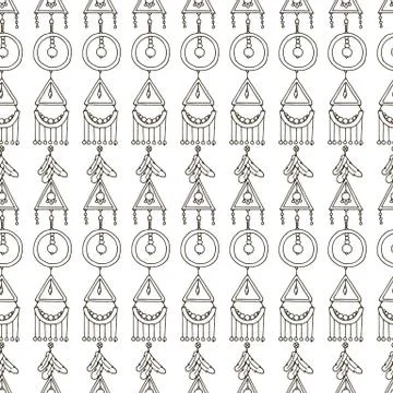 Boho seamless pattern background. Stock Illustration