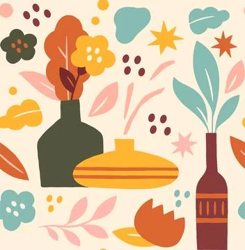 Boho seamless pattern vector concept Stock Illustration