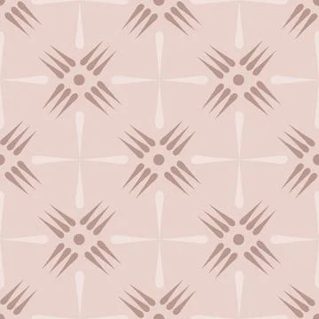 Boho seamless repeating background with flowers Stock Illustration