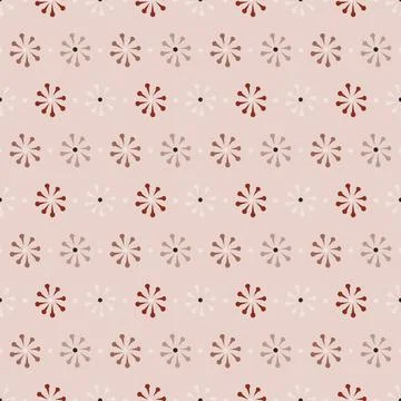Boho seamless repeating background with flowers Illustrazione stock