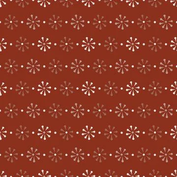 Boho seamless repeating background with flowers Stock Illustration