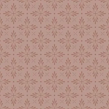 Boho seamless repeating background with flowers Illustrazione stock