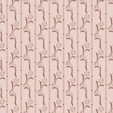 Boho seamless repeating background with flowers Stock Illustration