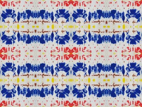 Boho Stripe Tile. Modern Pattern Ikat. Tie-Dye Stock Illustration