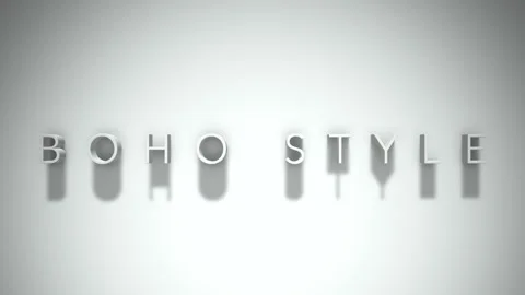 Boho Style 3D title animation with shadows on a white background Stock Footage 296539678