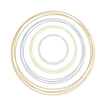 Boho Style Abstract Hand drawn Circle Stock Illustration