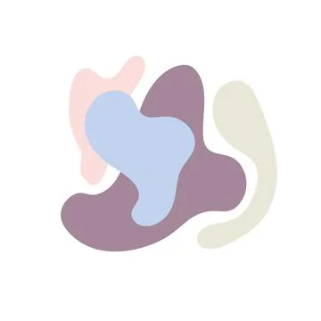 Boho style abstract shapes, simple hand drawn art objects vector illustration イラスト素材