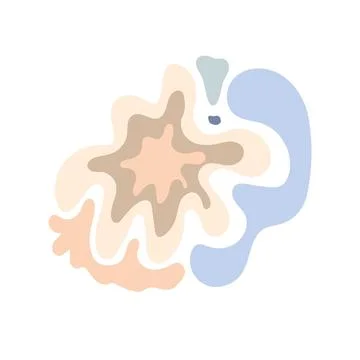 Boho style abstract shapes, simple hand drawn art objects vector illustration Stock Illustration