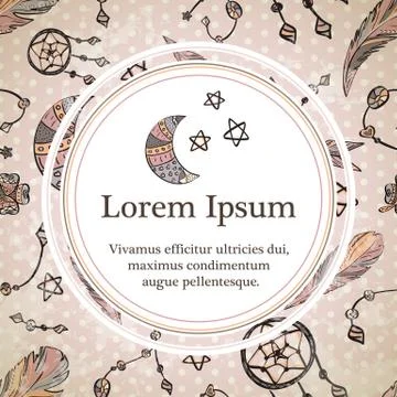 Boho style background Stock Illustration