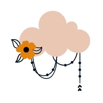 A boho style cloud Stock Illustration