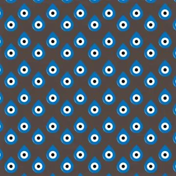 Boho Style Eyes Pattern Retro Background. Vector Illustration Stock Illustration