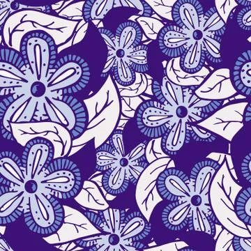 Boho Style Hand Drawn Seamless Pattern Stock Illustration
