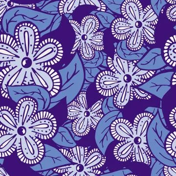 Boho Style Hand Drawn Seamless Pattern Stock Illustration