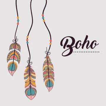 Boho style  isolated icon design 스톡 일러스트