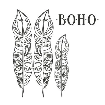 Boho style  isolated icon design Illustrazione stock