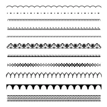 Boho style mandala set icons Stock Illustration