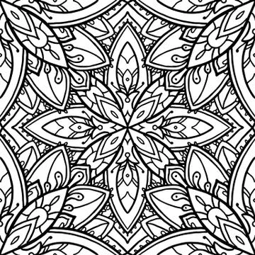 Boho style seamless pattern Illustrazione stock