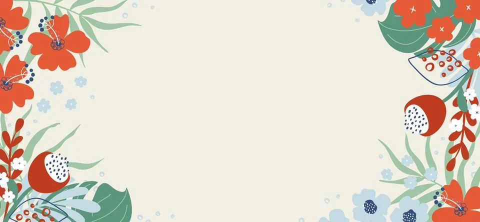 Boho Summer background Stock Illustration