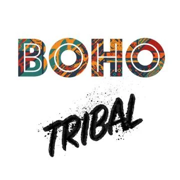Boho tribal background Illustrazione stock