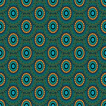 Boho vector mandalas seamless pattern. Geometric abstract Deco background. Ge Stock Illustration