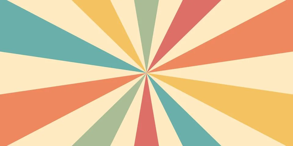 Boho Vintage Solar Tapestry Pattern for Background, Wall Art Retro Rainbow .. Stock Illustration