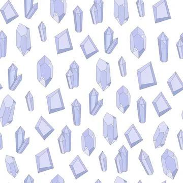 Boho Witch and Magic pattern with crystal イラスト素材